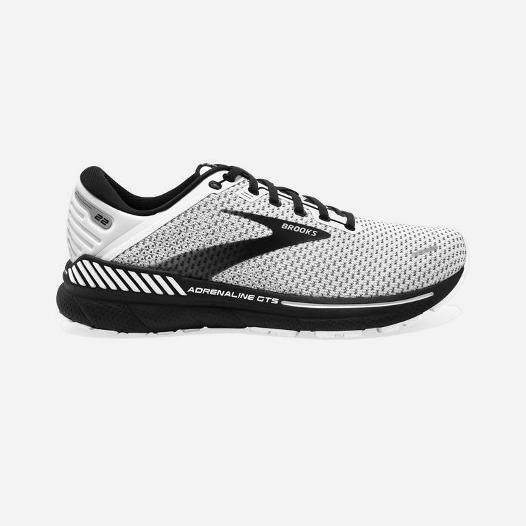 Ténis Brooks Adrenaline Gts 22 Supportive Sapatilhas De Corrida Para Estrada Homem Branco/Cinzentas/